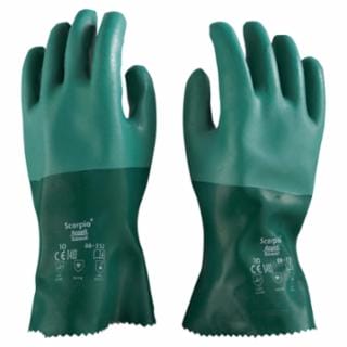 Ansell Neoprene Coated, Rough Finish, Size:10