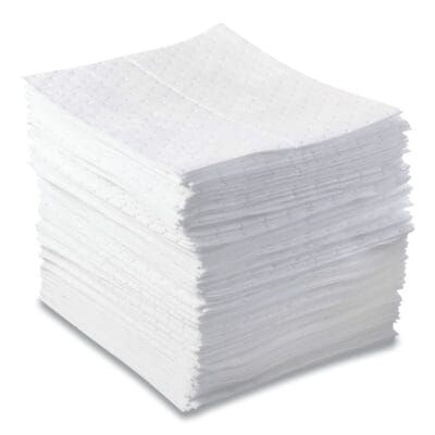 Anchor Oil-Only Sorbent Pad, Heavy Weight , Absorbs 20.5 Gal 15"x17"