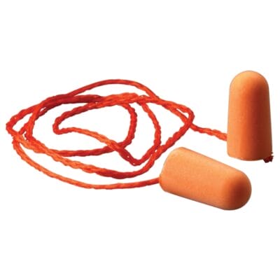 3M-142-1110 3M Foam Earplug, Foam, Bright Orange, Corded Tapered