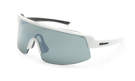 Bomber BOMB RIPPA Safety Glasses - Polarized Silver Mirror White, BRP115-M, Bomber BRP115M