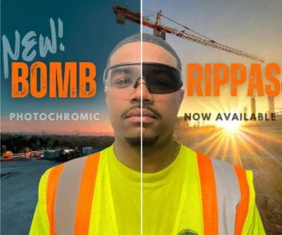 Bomber BOMB RIPPA Safety Glasses - Photochromic, BRP201, Bomber BRP201