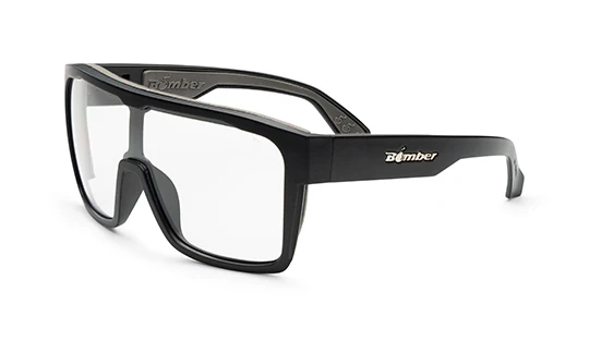 Bomber Fuzz Bomb Safety Glasses - Clear Lens, FZ101, Bomber FZ101