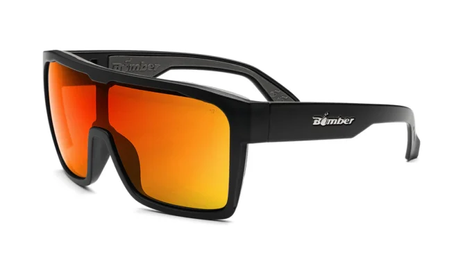 Bomber Fuzz Bomb Safety Glasses - Polarized Red Mirror Lens, FZ111RM, Bomber FZ111RM