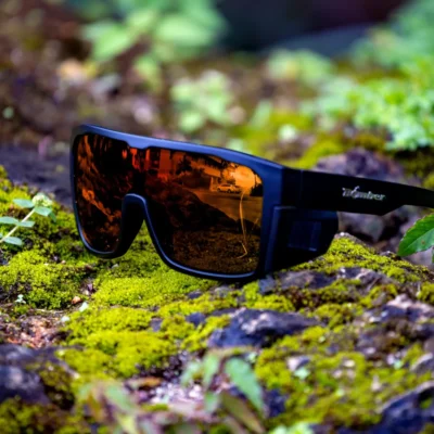 Bomber Fuzz Bomb Safety Glasses - Polarized Red Mirror Lens, FZ111RM, Bomber FZ111RM