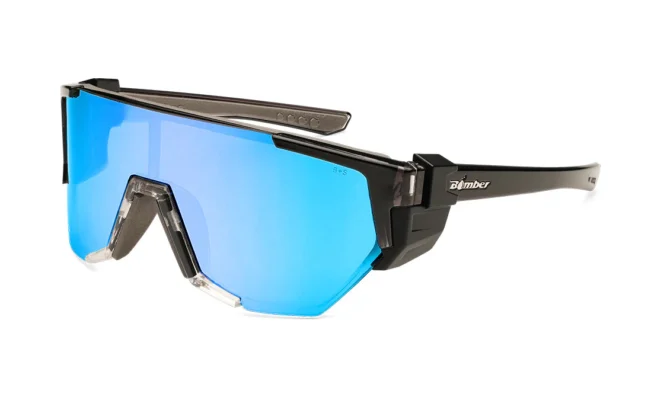 Bomber Jager Bomb Safety Glasses - Polarized Ice Blue Mirror Lens, JB114ICE, Bomber JB114-ICE