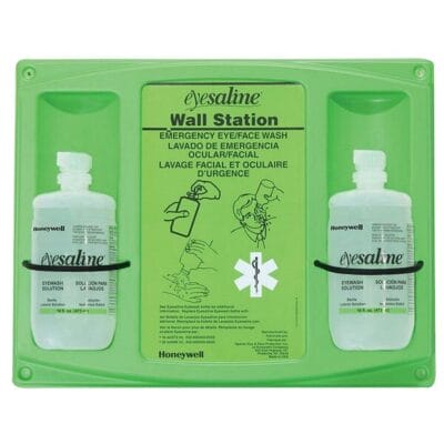 Honeywell Eyesaline Eyewash Wall Station, 16 oz Double Bottles, 32-000465-0000