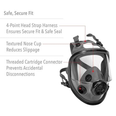 Honeywell North 5400 Series Low Maintenance Full Facepiece Respirators