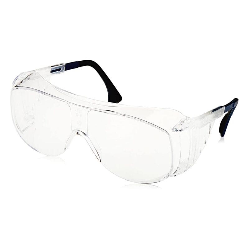 Honeywell Uvex S0112 Ultra-spec 2001 OTG Eyewear, Clear Lens, Hard Coat Anti-Scratch, Clear Frame