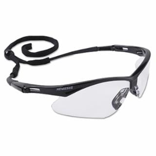KleenGuard 25679 V30 Nemesis Safety Glasses, Clear Anti-Fog Lens, Black Frame