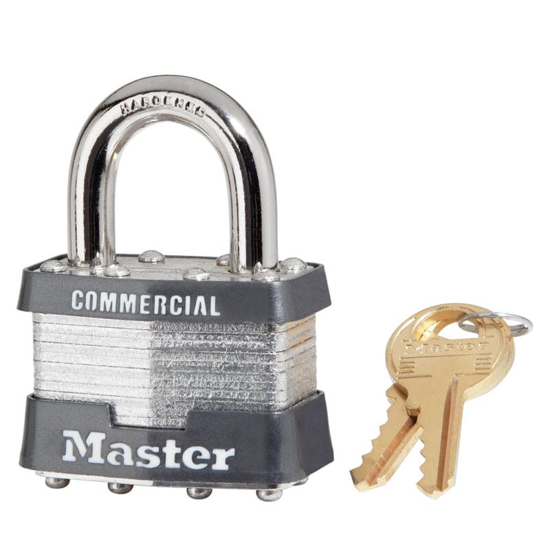 Master Lock 1DCOM No. 1 Laminated Steel Padlock, Keyed Different