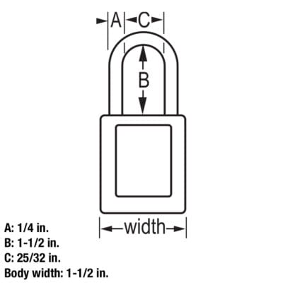 Master Lock 410 Zenex Thermoplastic Safety Lockout Padlock
