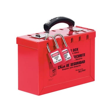 Master Lock 498A Group Lock Box, Steel, Red