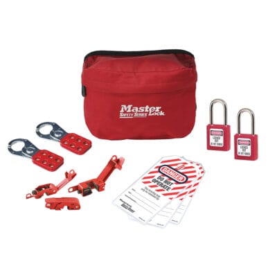 Master Lock S1010E410KABAS Portable Lockout Kit With Locks And Basic Electrical Device Assortment