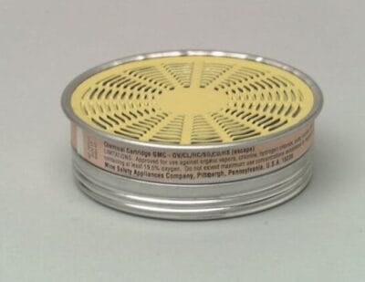 MSA 464046 Comfo Respirator Cartridge, OV/CL/CD/HC/HS/SD, NIOSH Color Code Yellow