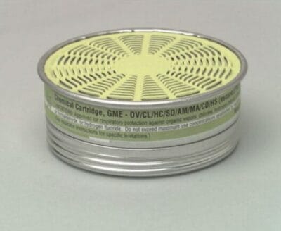 MSA 492790 Comfo Respirator Cartridge, OV/AM/CL/CD/FM/HC/HF/HS/MA/SD, NIOSH Color Code Olive/Olive