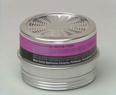 MSA 815178 Comfo Respirator Cartridge, OV/P100 GMA, NIOSH Color Code Black/Magenta