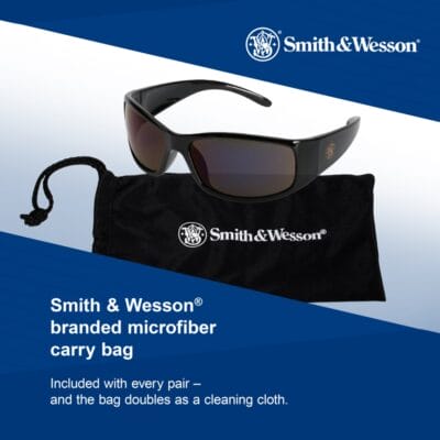Smith & Wesson 21303 Elite Safety Glasses, Smoke Lens, Black Frame